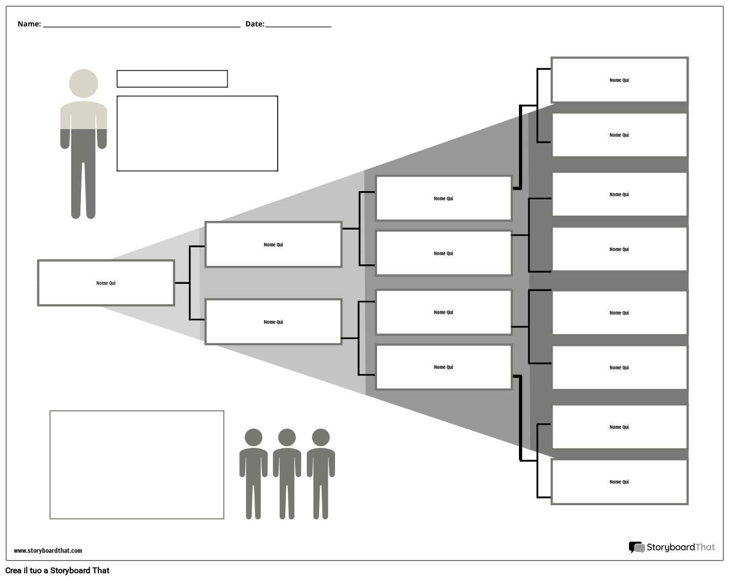Nuovo modello di albero genealogico ED 4 (bianco e nero)