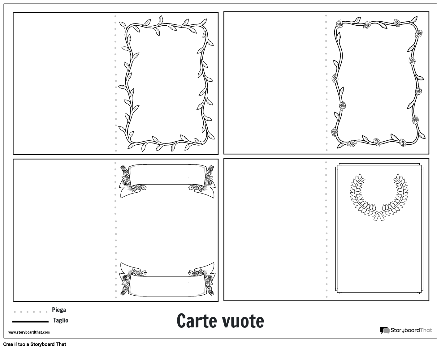 Nuovo modello di scheda Crea pagina 1 (bianco e nero)