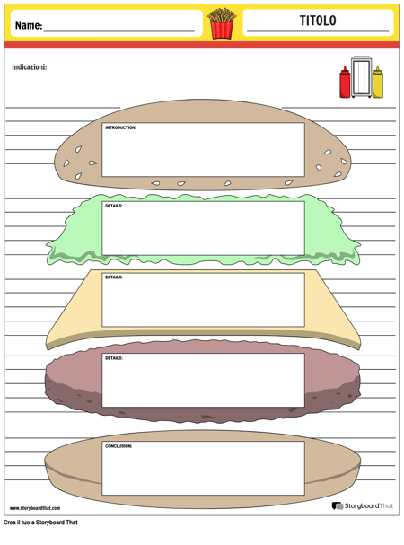 Organizzatore Grafico Hamburger