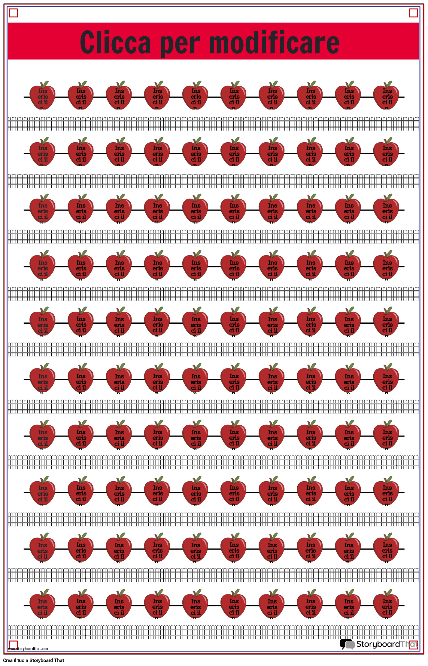 Poster Della Linea dei Numeri Ispirato a Apple