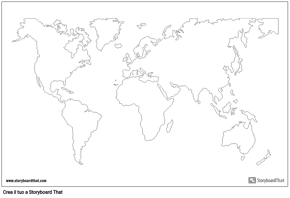 Poster Della Mappa del Mondo