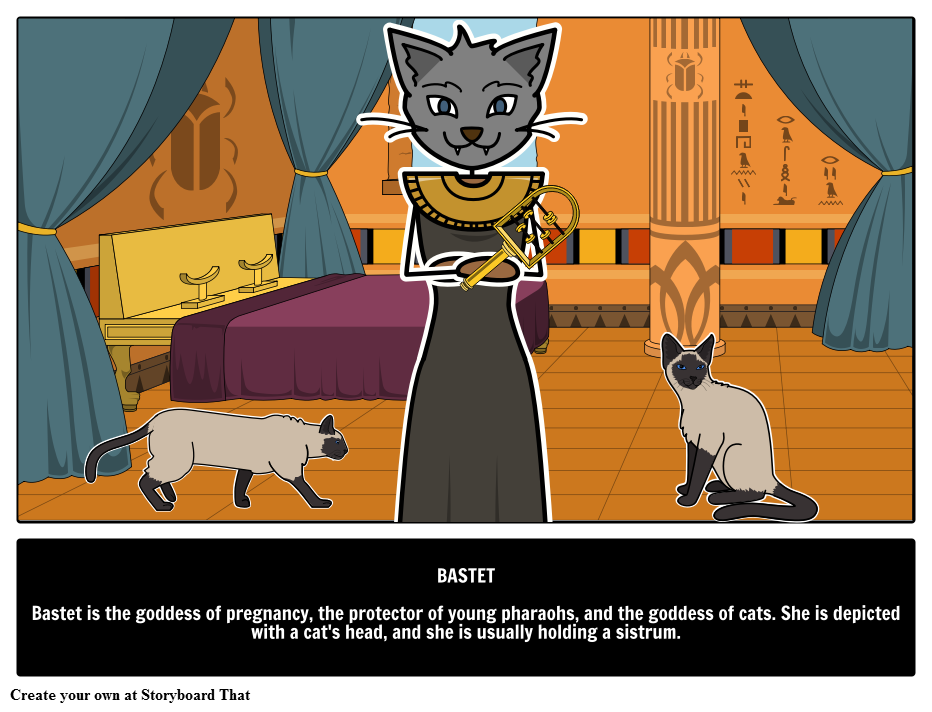 Bastet Cat Goddess of Protection Storyboard