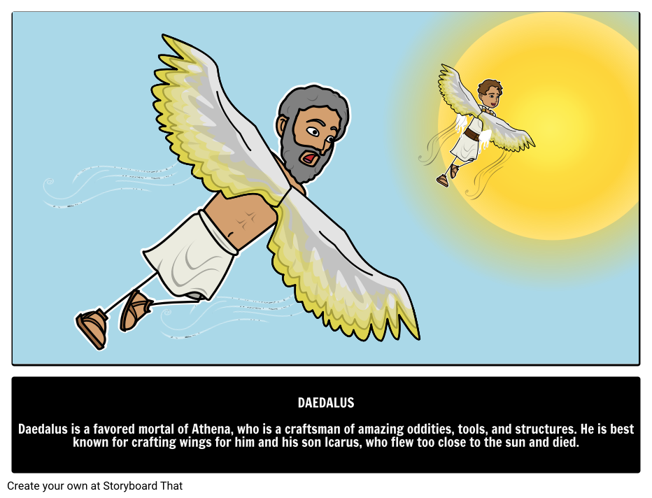 Daedalus in Greek Mythology Storyboard