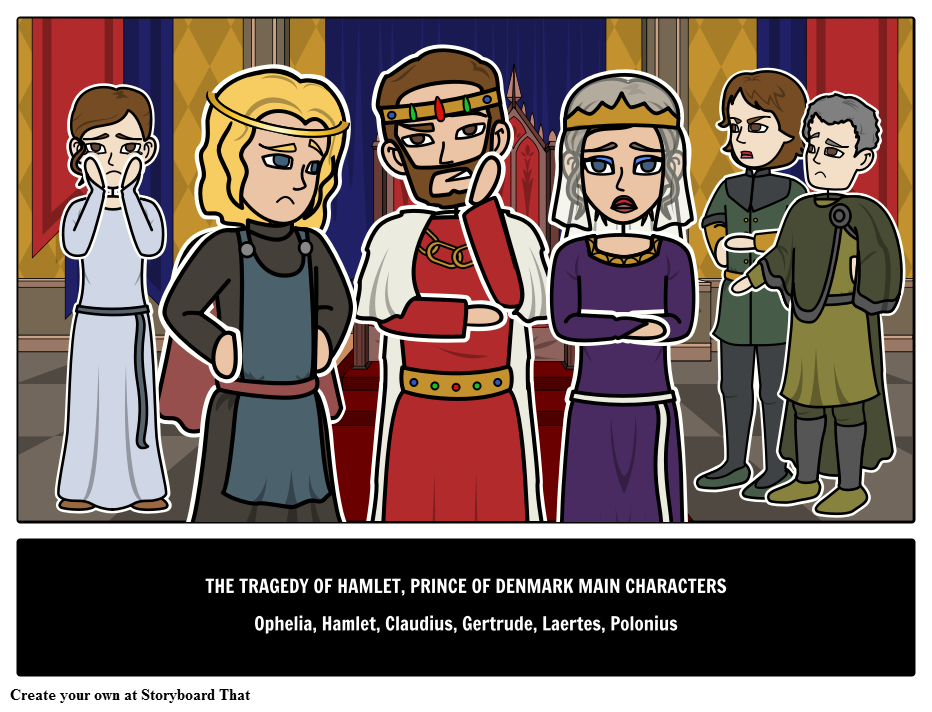 Main Characters in Hamlet Storyboard