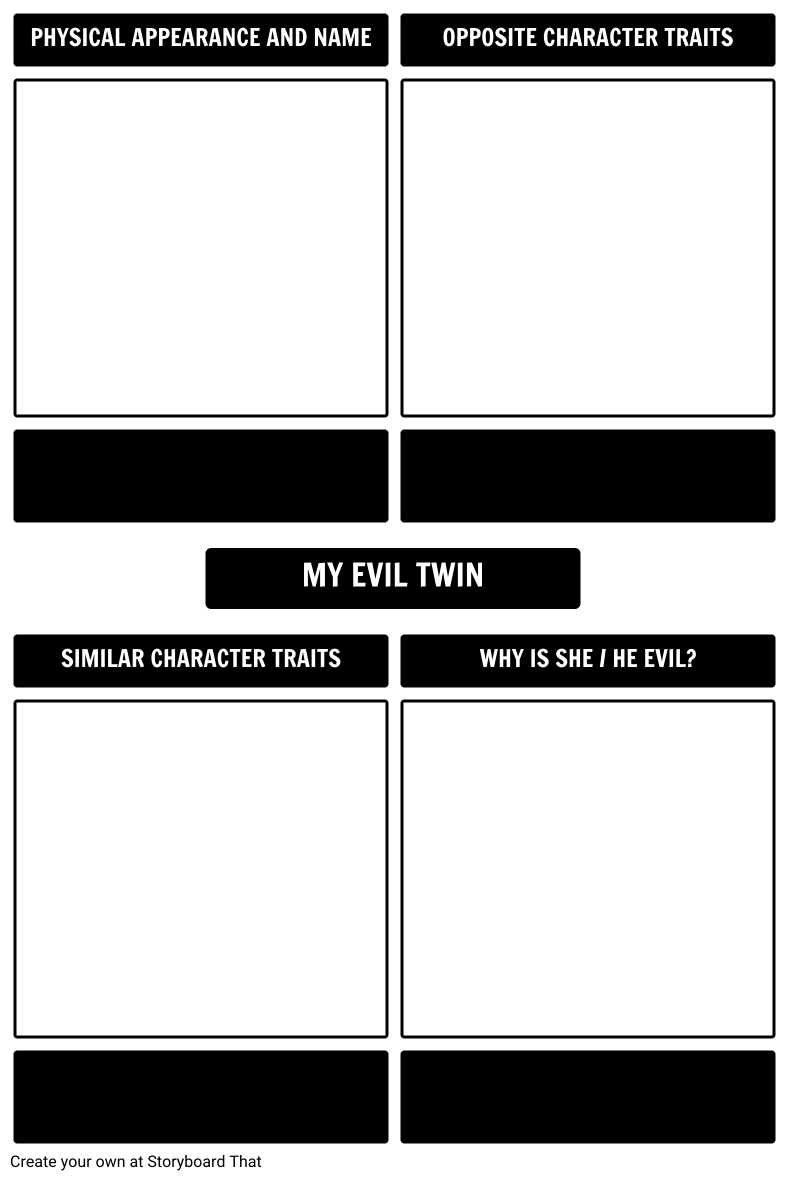 My Evil Twin Doppelganger Activity Template