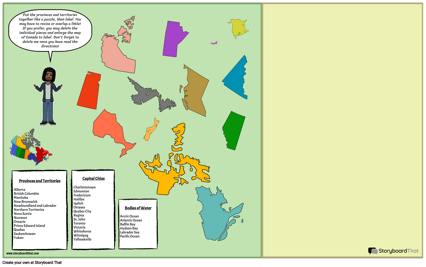 Canada map template