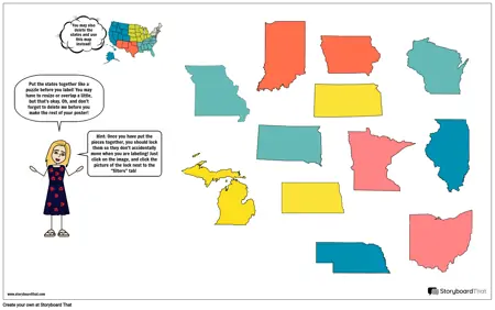 Midwest Map Template