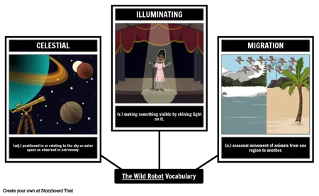The Wild Robot Vocabulary and Definitions Spider Map