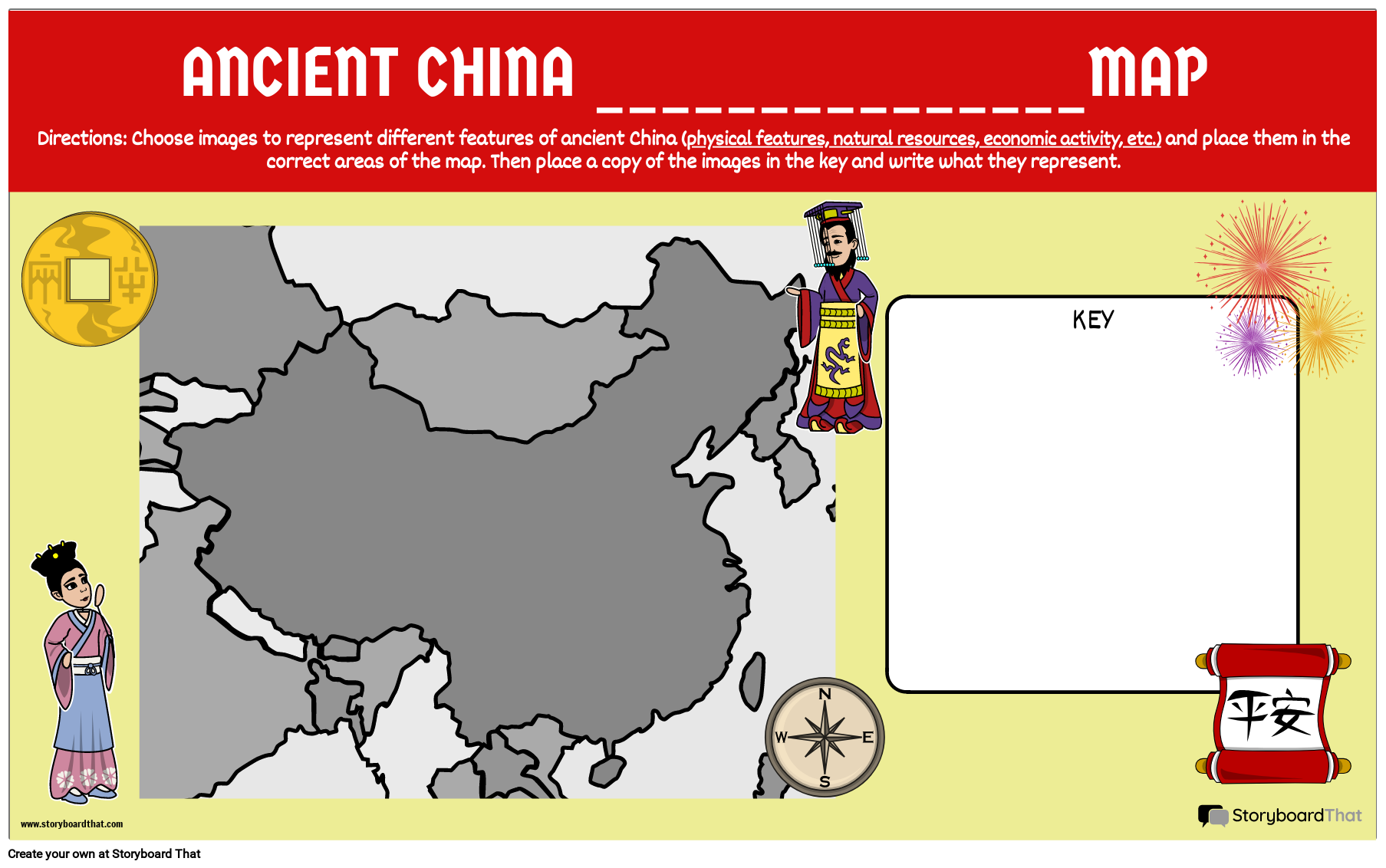 Ancient China Make Your Own Map