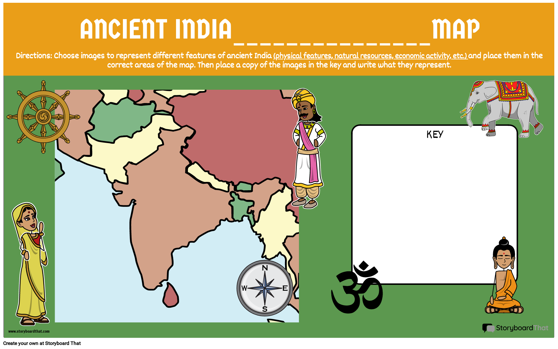 Ancient India Make Your Own Map