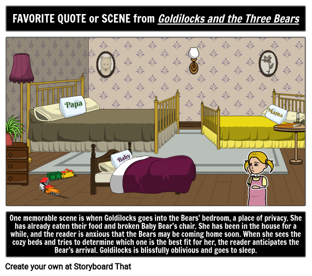 Goldilocks and the Three Bears Favorite Quote or Scene