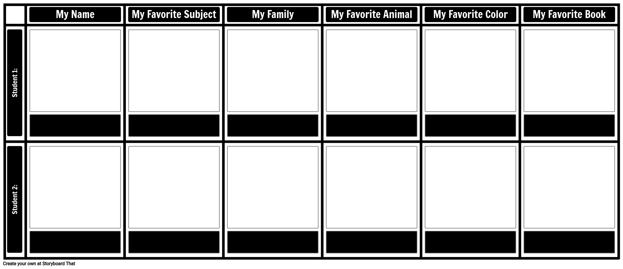 Group All About Me Template
