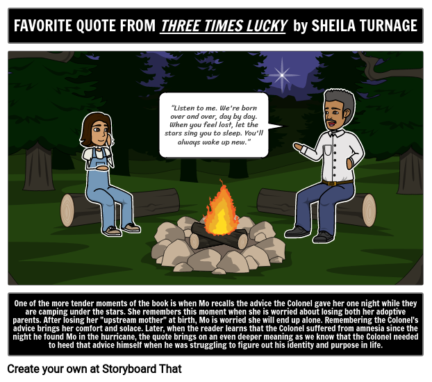 Three Times Lucky Quote Connection Activity