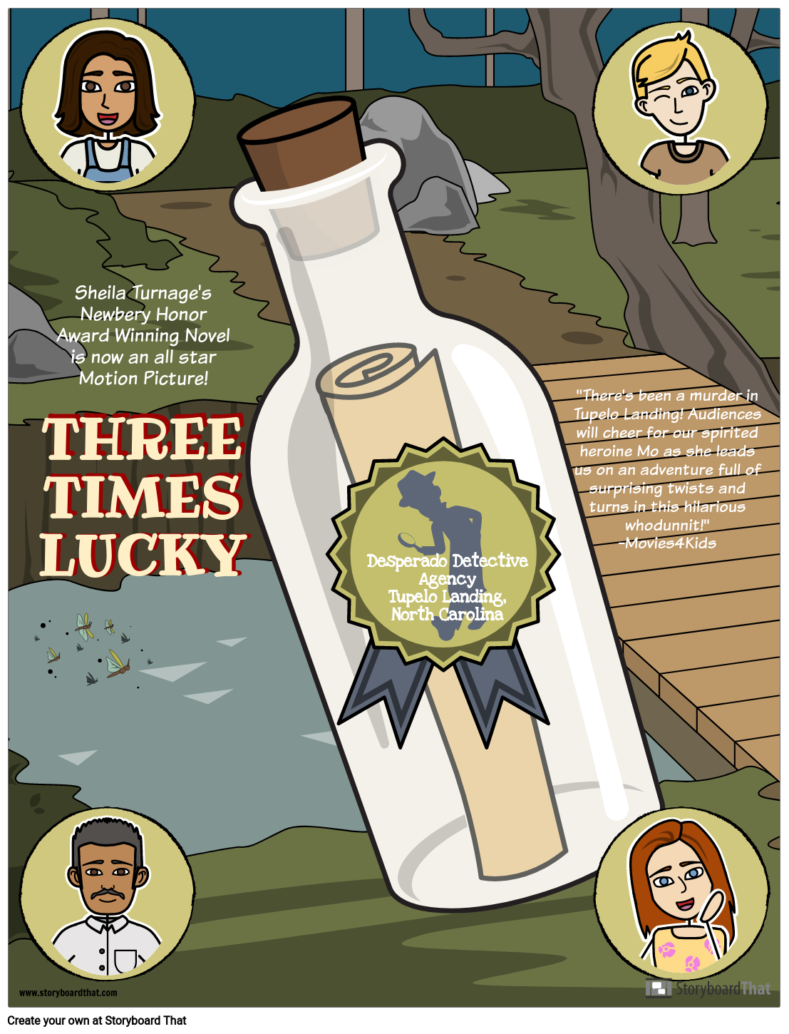 Three Times Lucky Book Movie Poster Activity