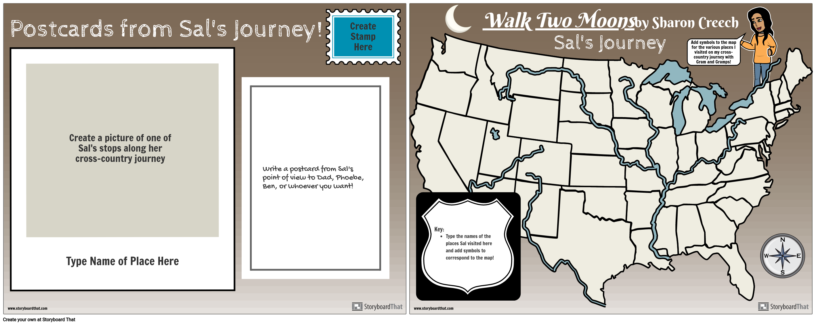 Walk Two Moons Setting Template
