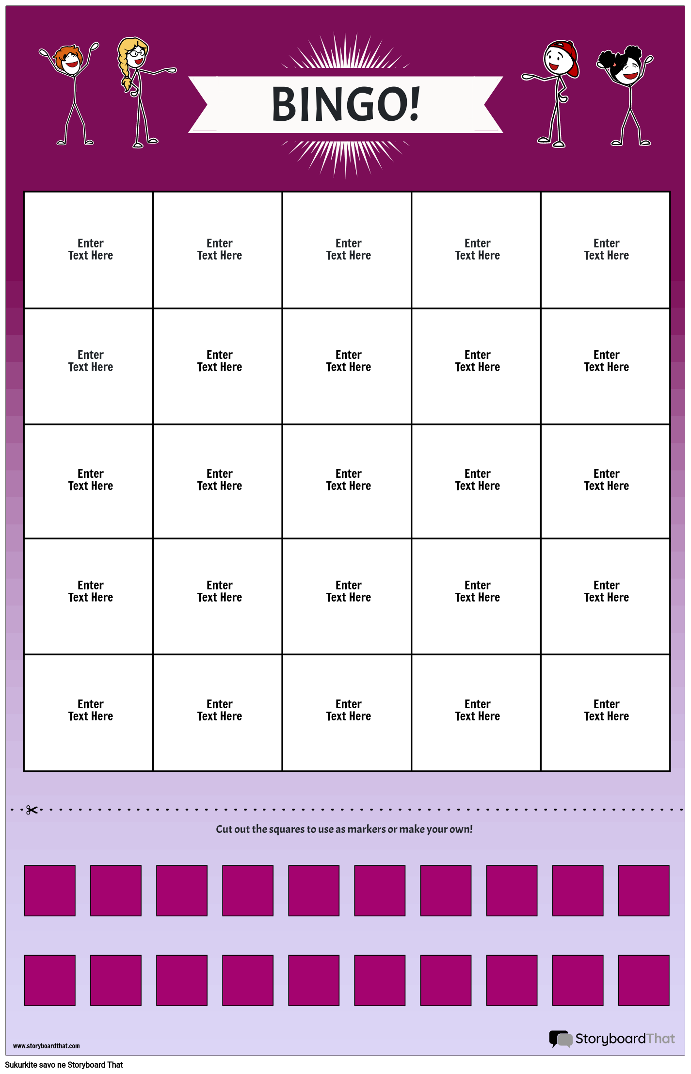 „Bingo“ Žaidimų Lenta