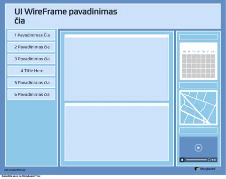 Įmonės Vartotojo Sąsajos „WireFrame“ Šablonas 1