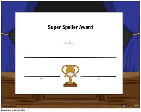 „Super Speller“ Apdovanojimas