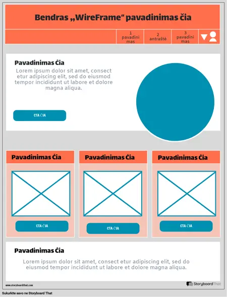 Bendrasis Įmonės „WireFrame“ Šablonas 3
