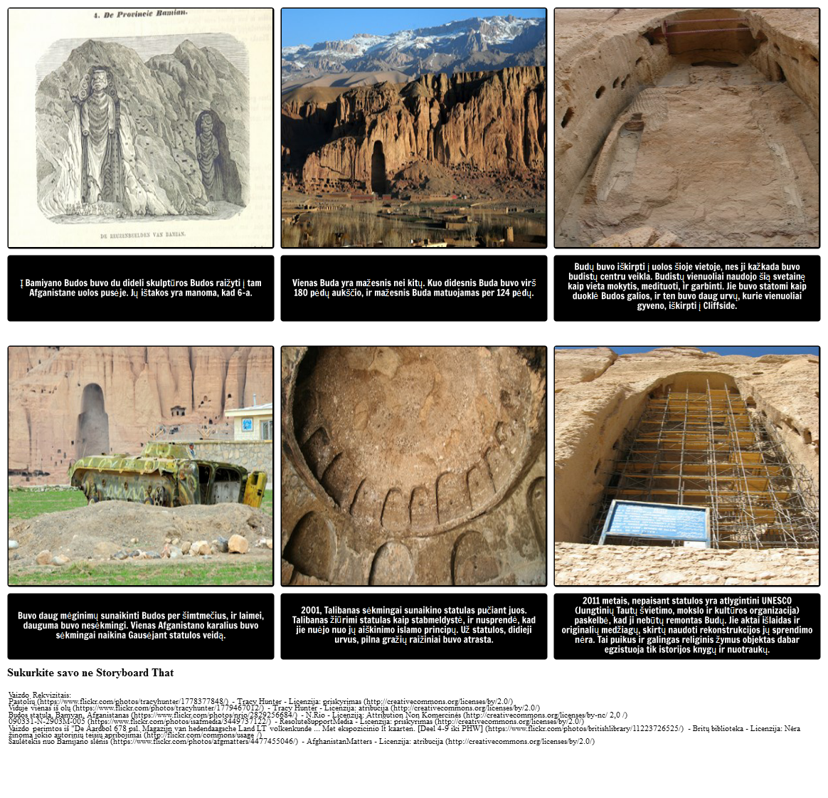 Jungimas su "Ozymandias" temą: The Bamiyan Budų