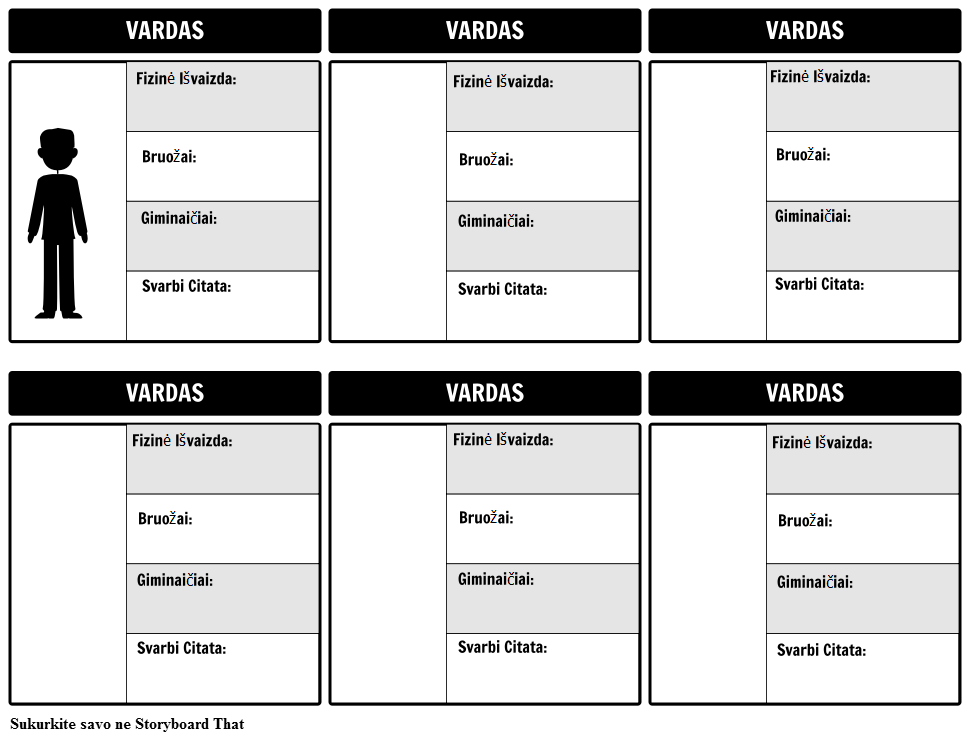 Simbolių Schema Šablonas - Vidutinis