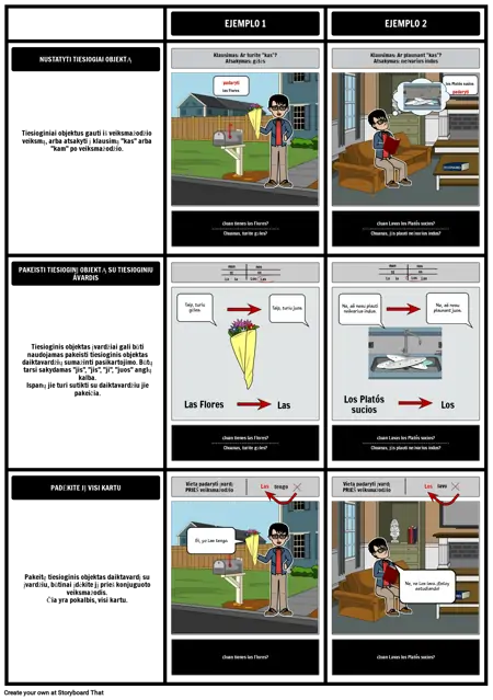 Tiesioginis Objektas Įvardžiai - Procesas
