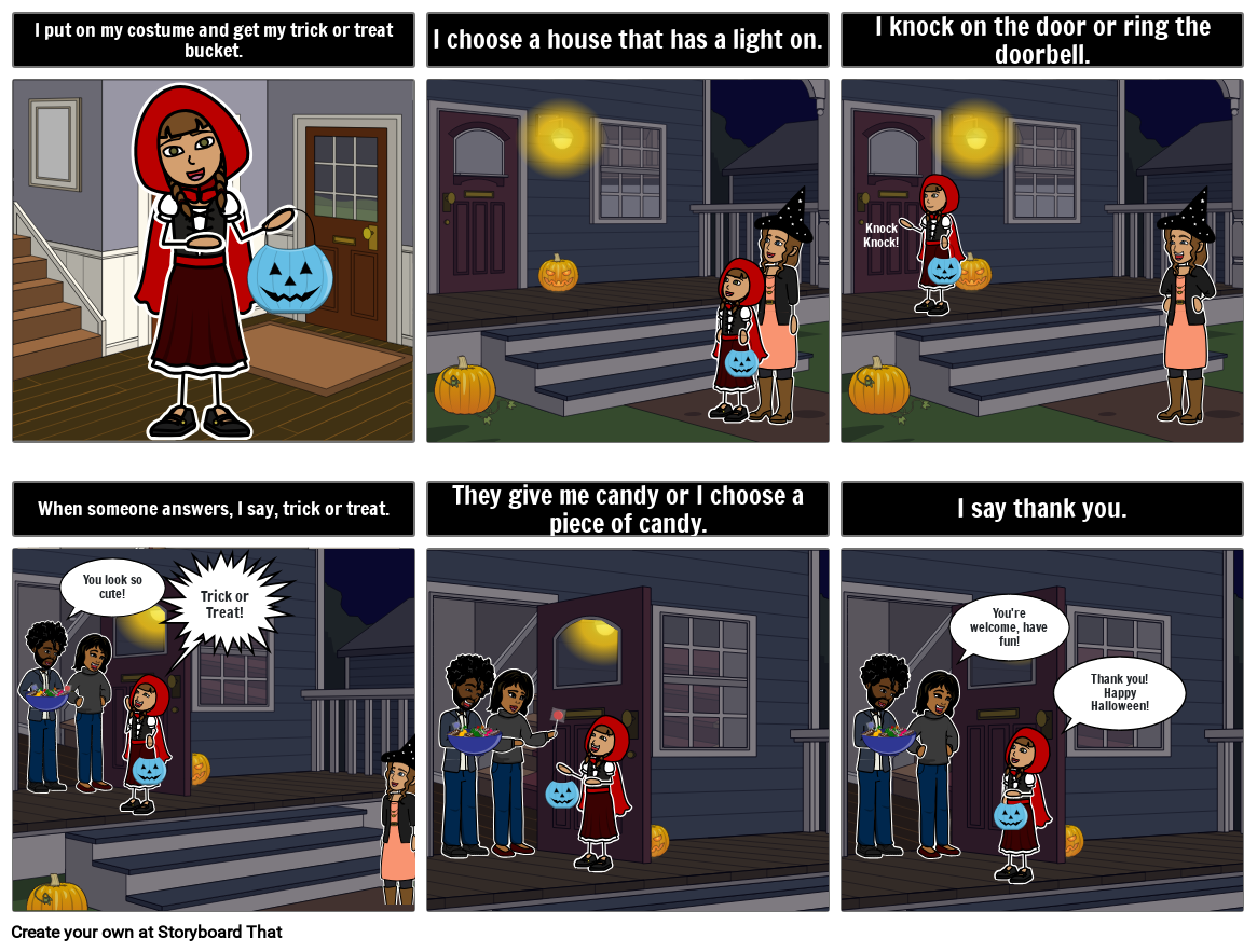 Trick or Treating Social Story