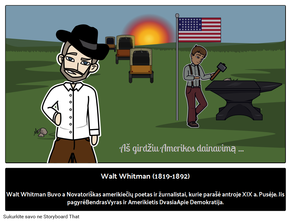 Walt Whitman - Amerikiečių Poetas 