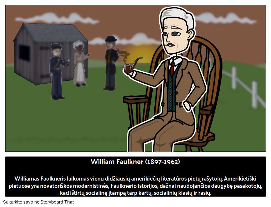 Williamas Faulkneris - Amerikiečių Rašytojas 