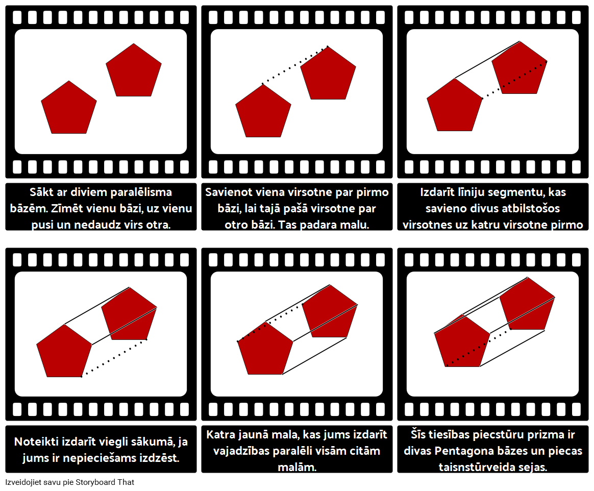 Ģeometriskā Solids - Drawing Prizmas