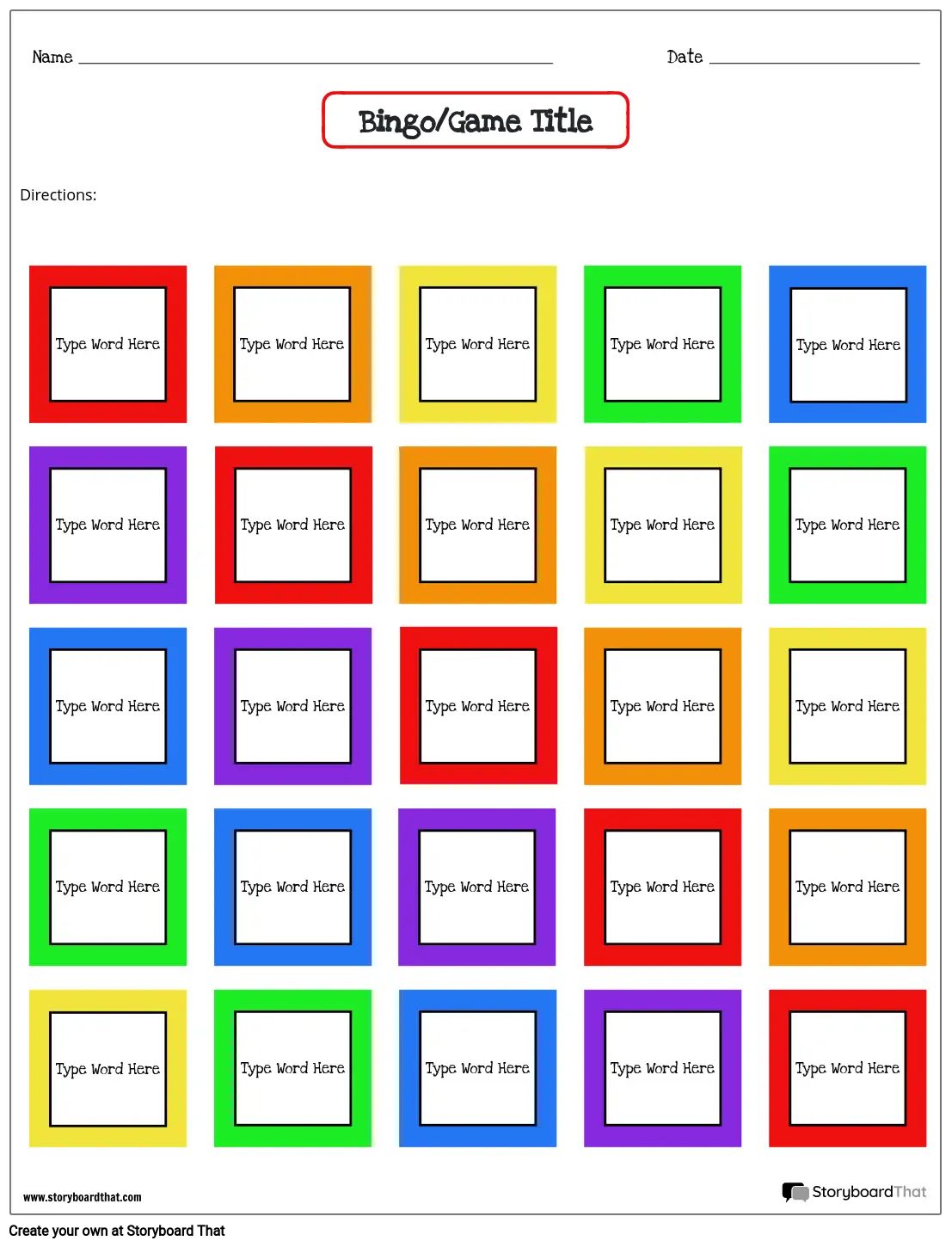 Bingo Spēles Darblapa