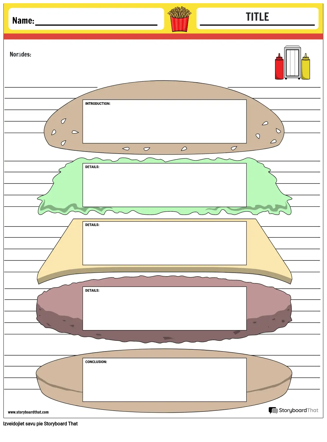 Grafiskais Organizators Hamburgers