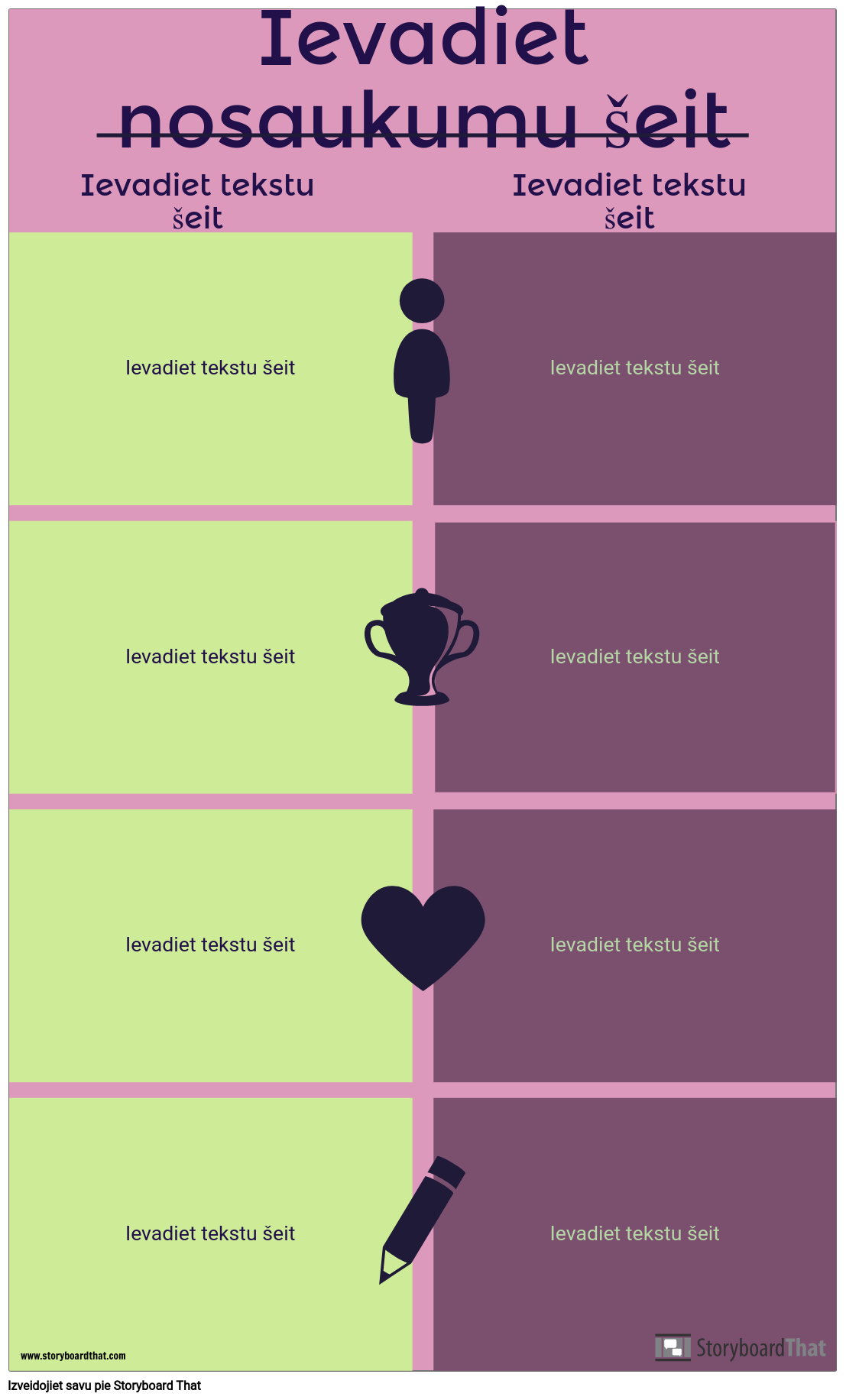 Infographic Template Salīdzinājums