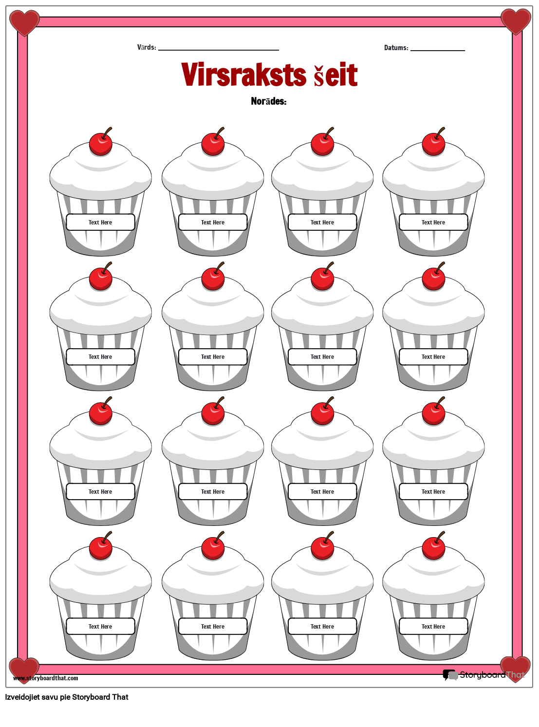 Izkr so Cupcakes Storyboard By Lv examples Izkr so Cupcakes Storyboard By Lv examples
