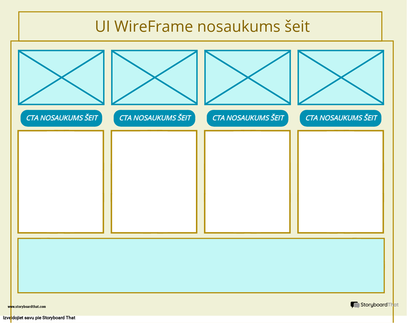 Korporatīvās Lietotāja Saskarnes WireFrame 4. veidne