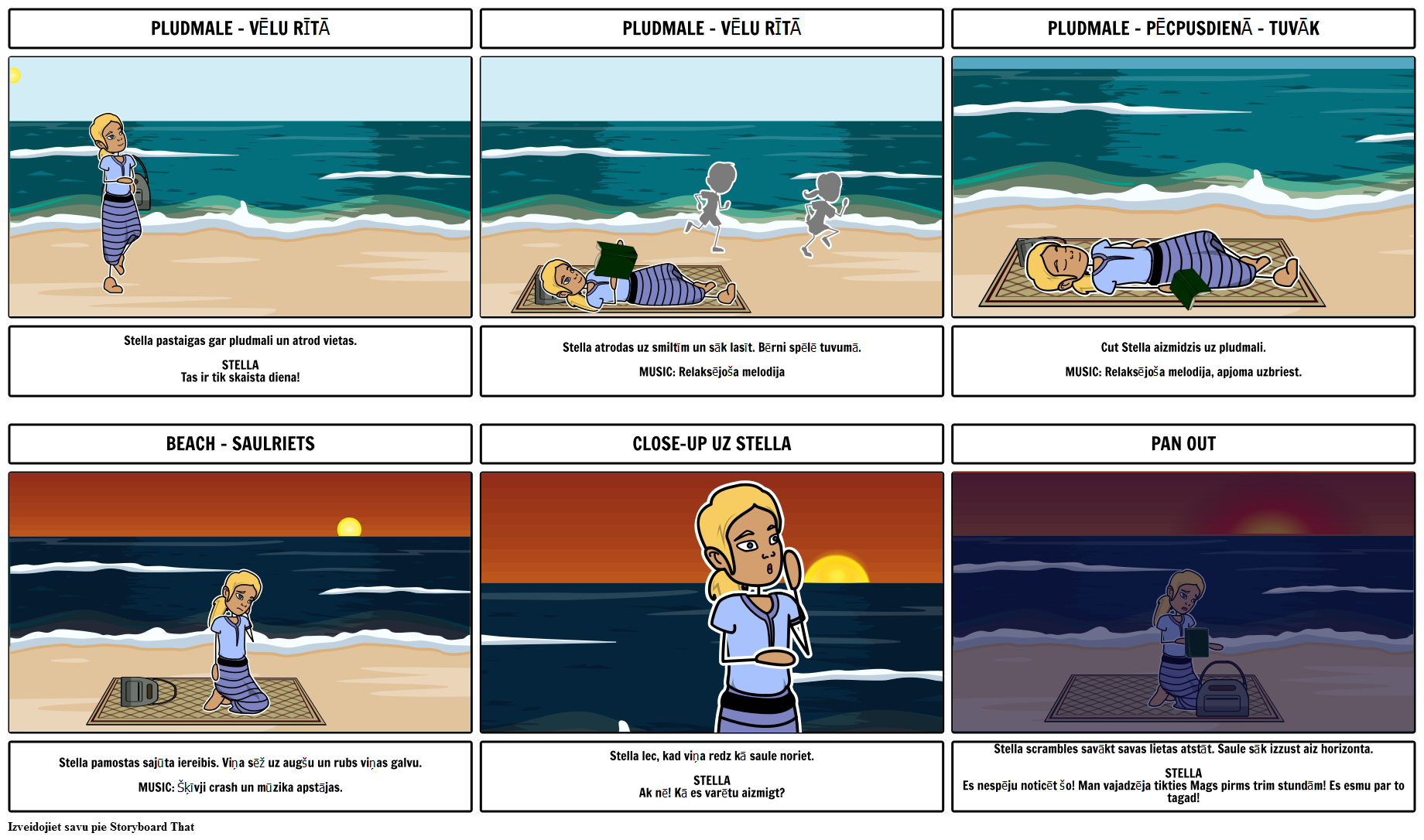 Pludmale Scene Storyboard Por Lv examples