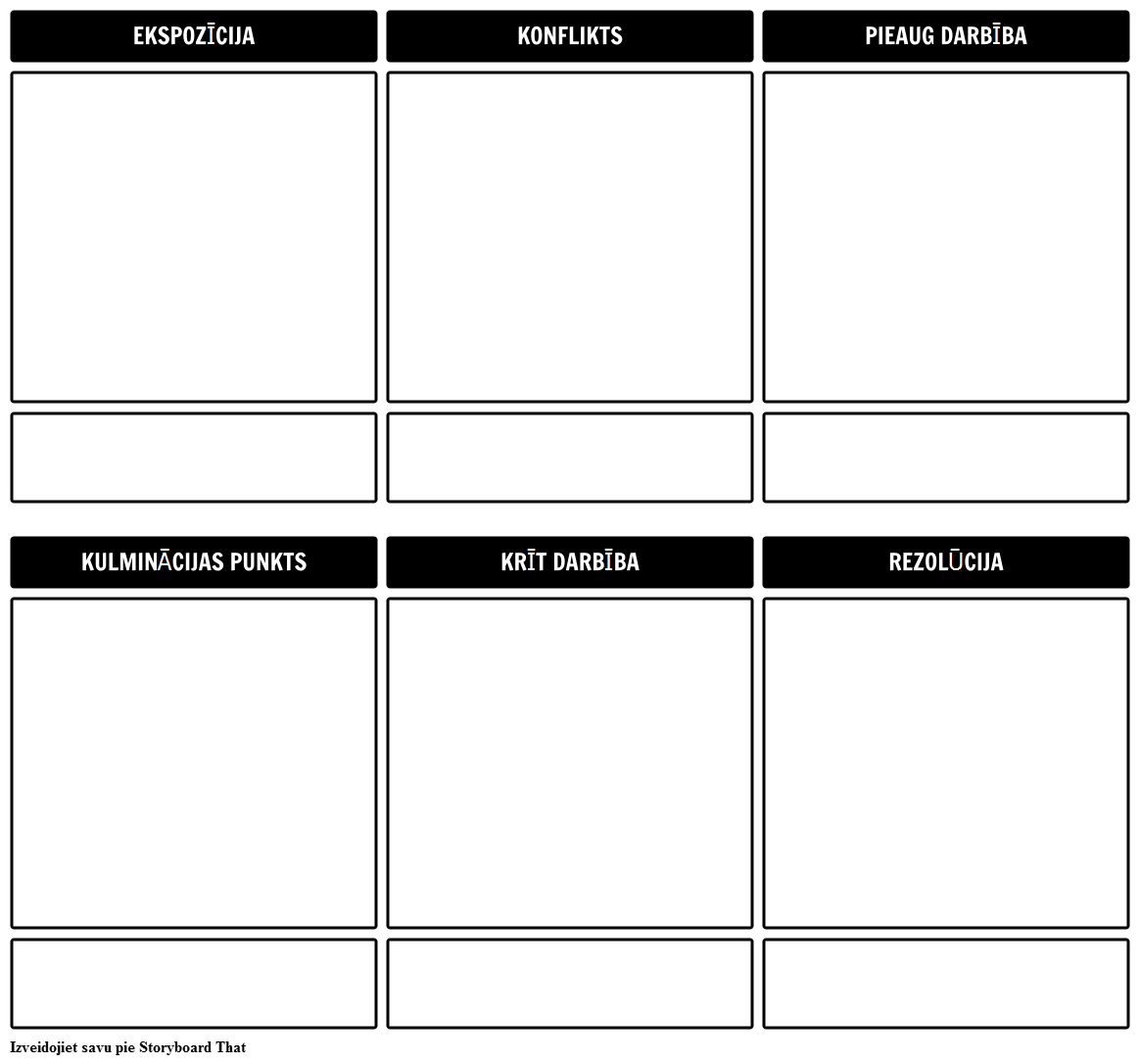 Stāsts Outline Storyboard Template