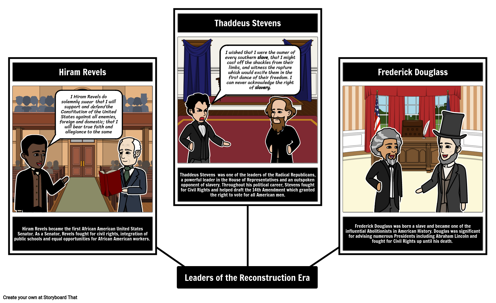 Figures Of The Reconstruction Leaders Of The Reconstruction