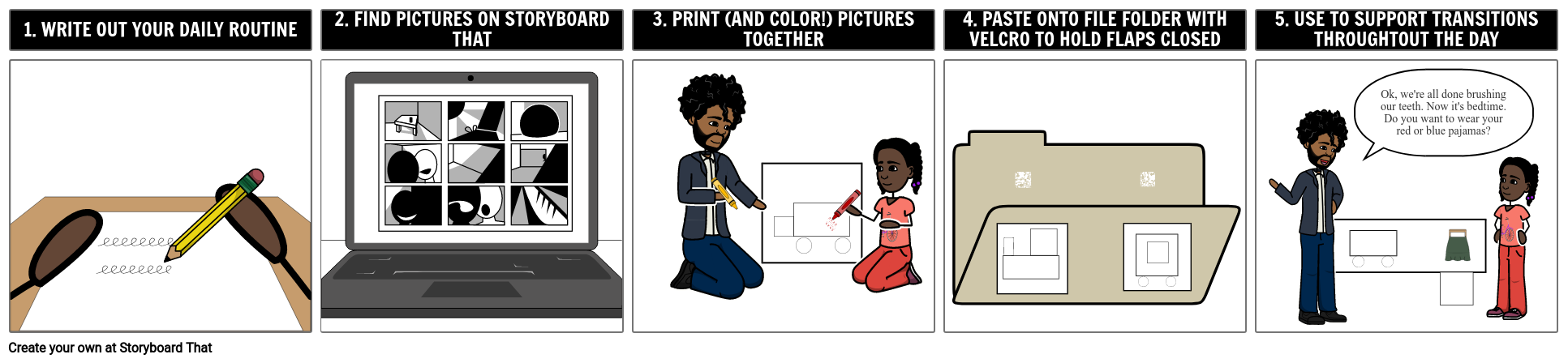 How To Make A Routine Chart on Storyboard That