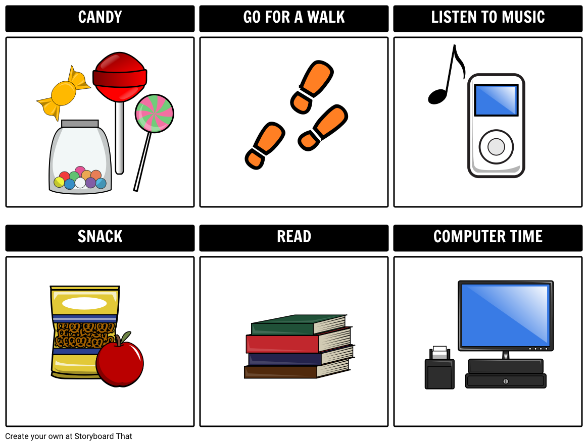 Reinforcement Choice Boards | Special Education Lesson Plans