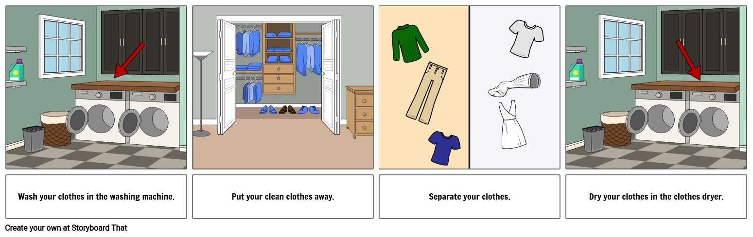 First... Last Example - Washing Clothes