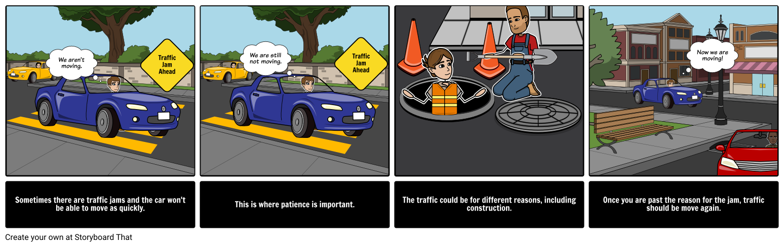 Printable Traffic Jam Story with Pictures | Being Flexible Social Story