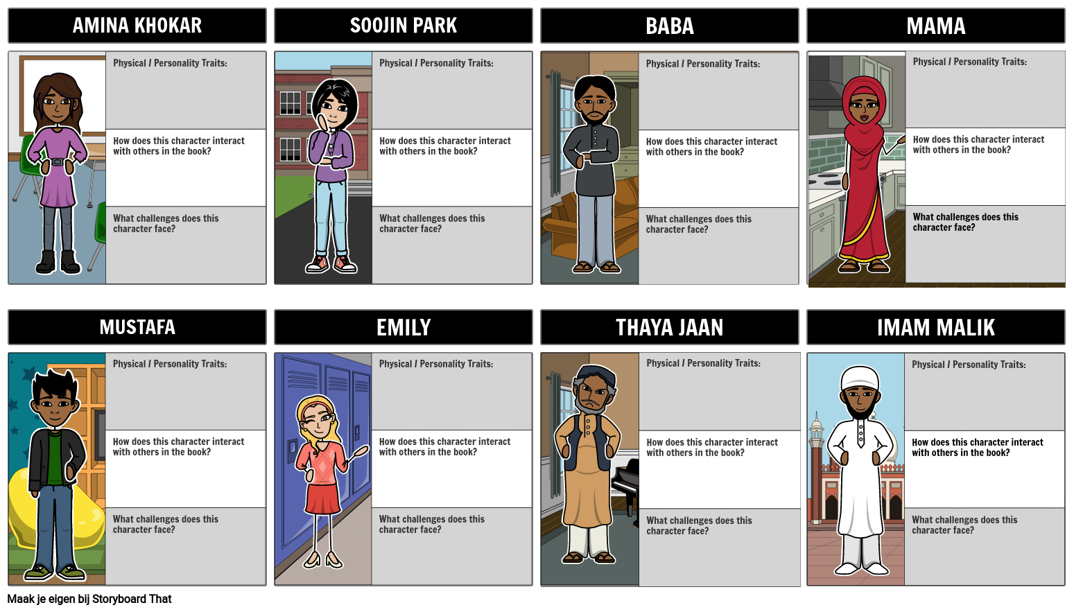 Amina's Stempersonages