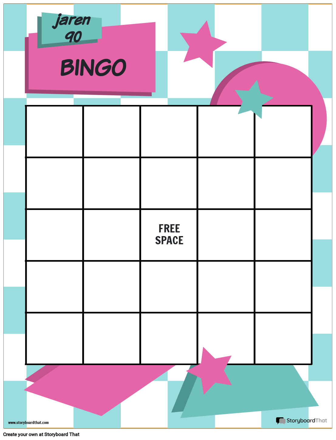 Storyboard That Gratis Bingokaartsjablonen Voor Docenten