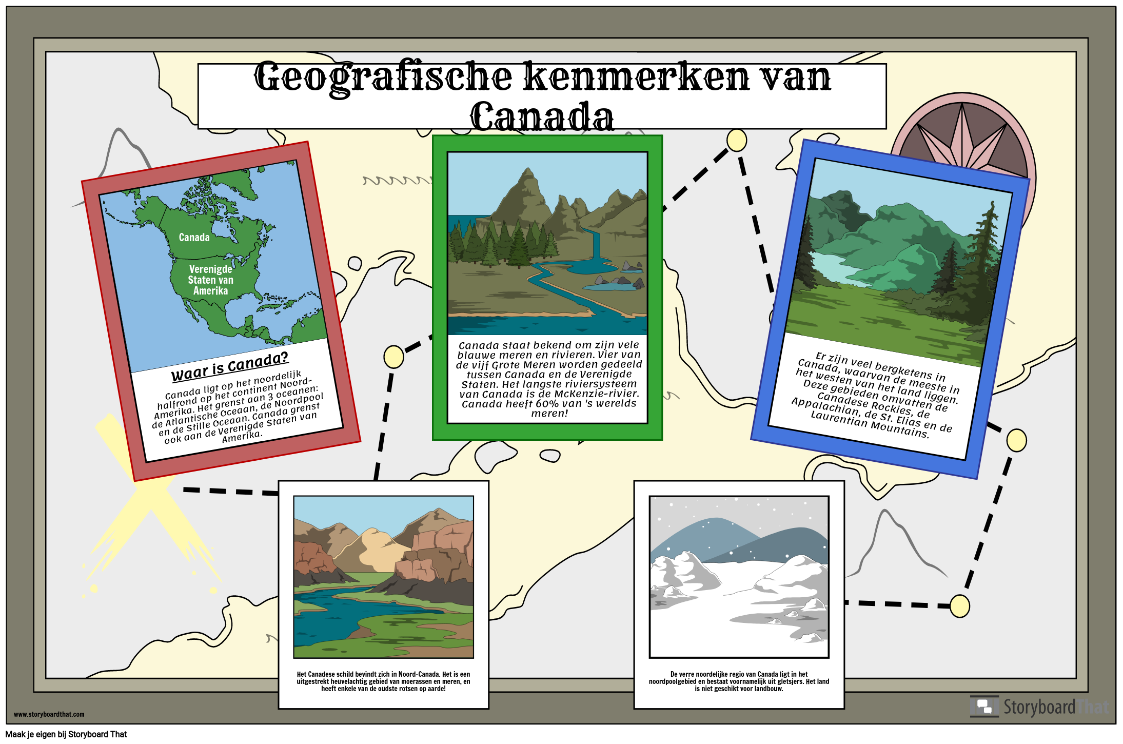 Canada Geografie Poster