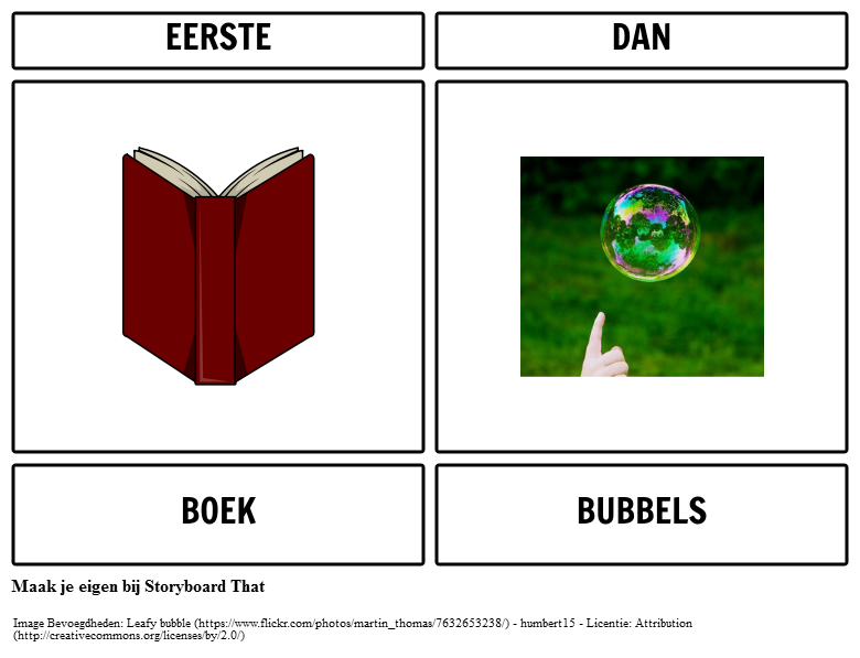 First Book Dan Bubble Voorbeeld