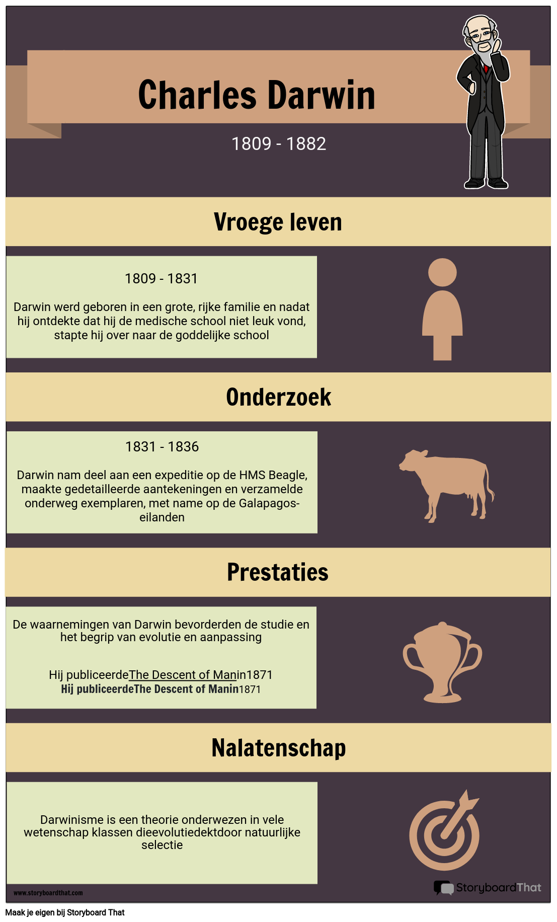 Geschiedenis Infographic Voorbeeld