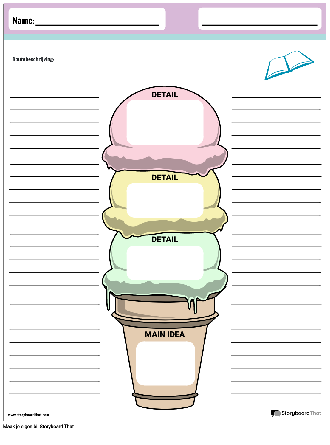 Grafische Organizer Ice Cream