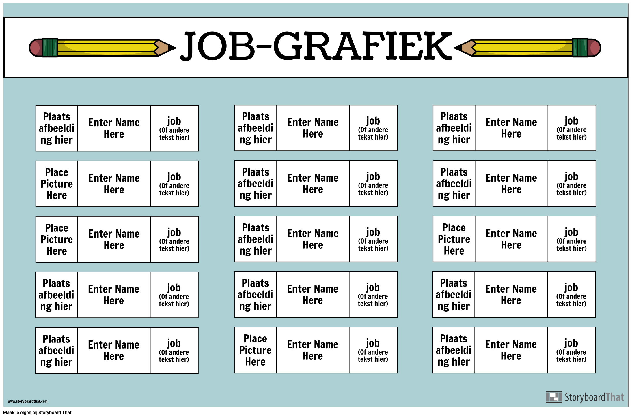 Job Chart Poster