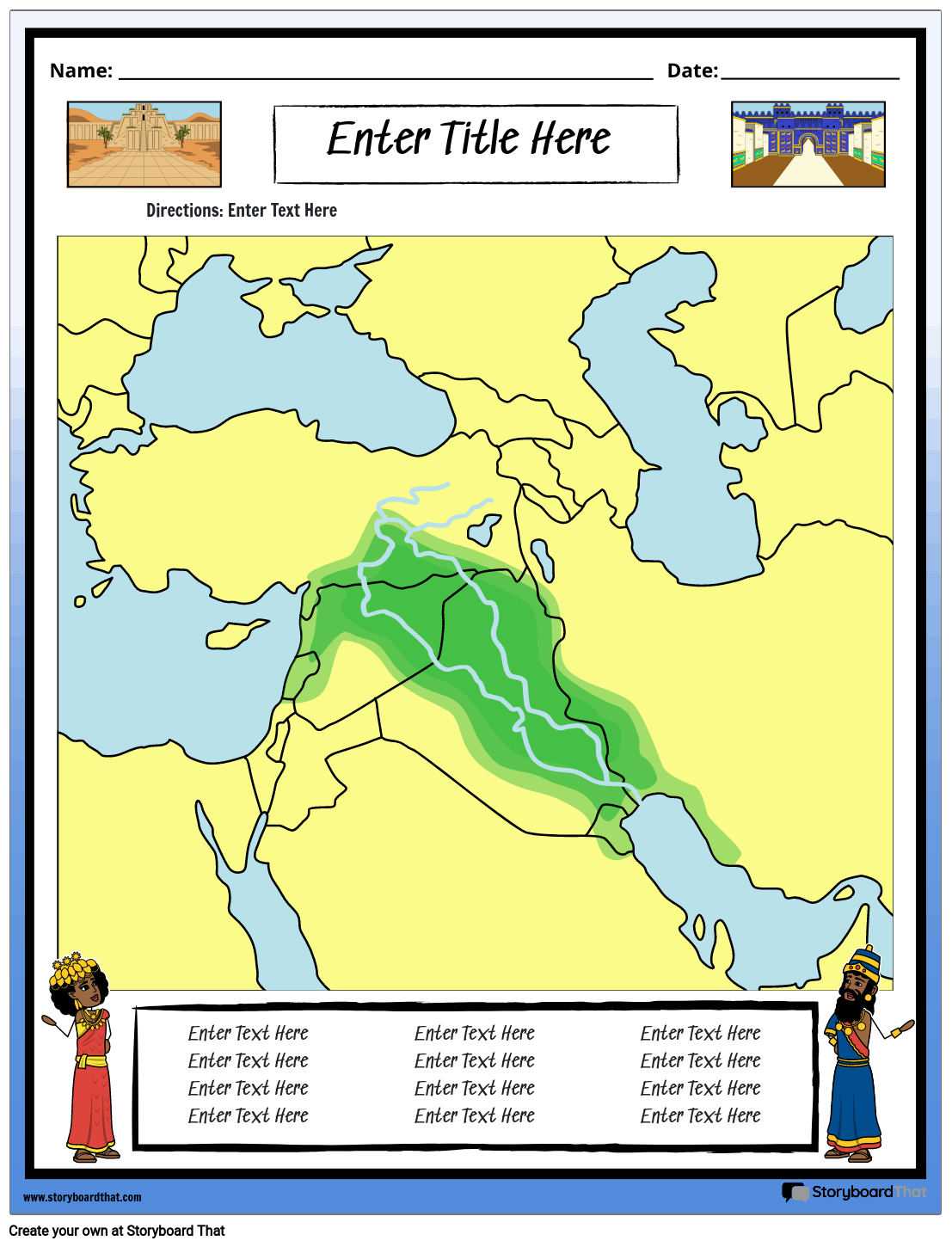 Kaart van Mesopotamië